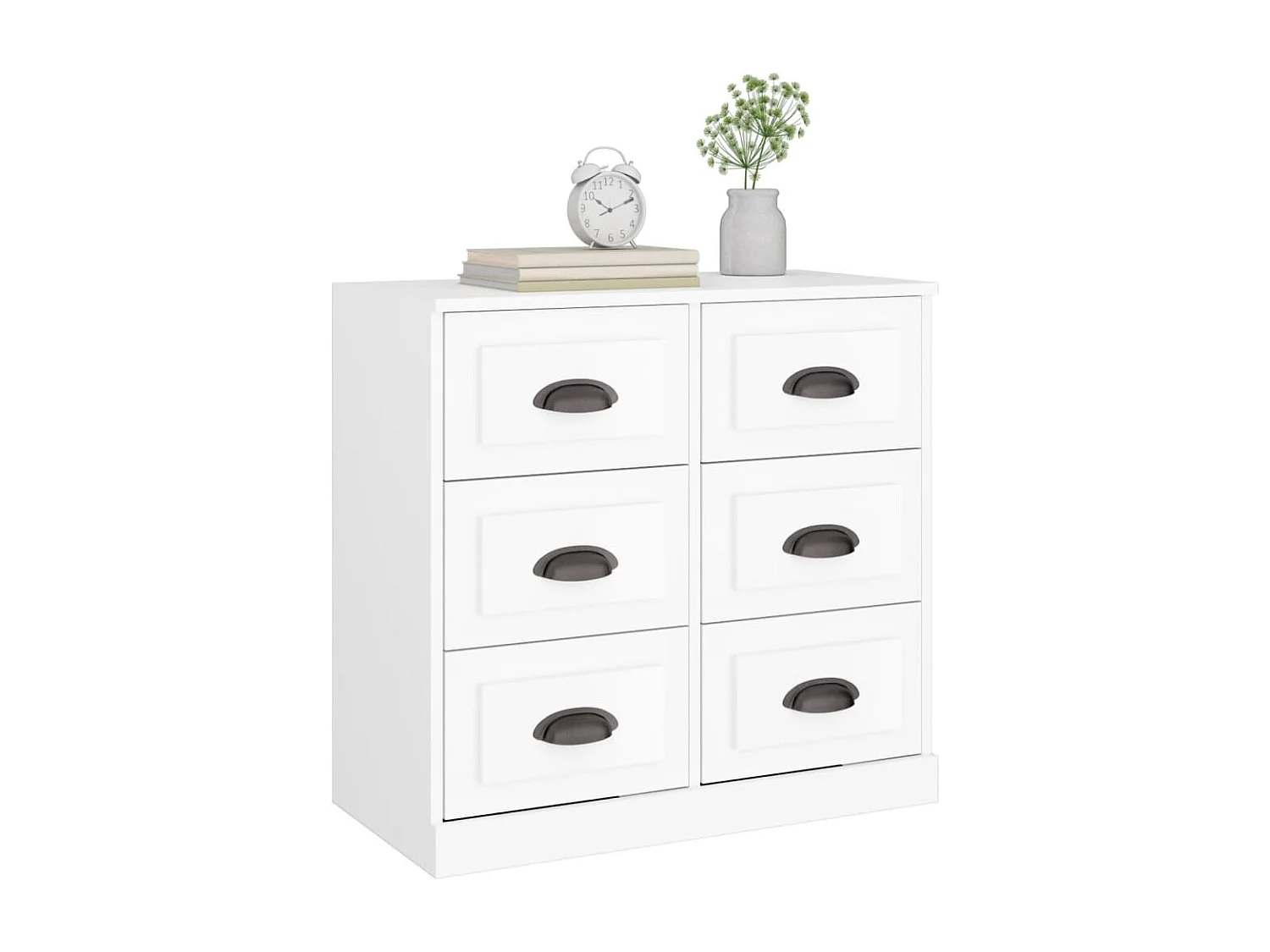 Buffet | Bahut | Meuble de rangement blanc 70x35,5x67,5 cm bois d'ingénierie