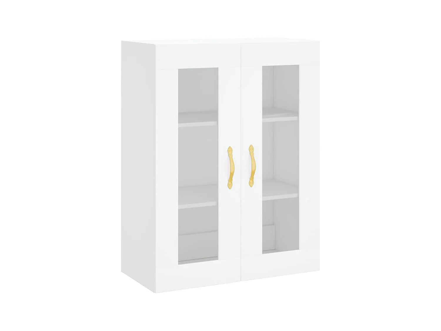 Credenza | Buffet | Armadio Bianca 69,5x34x180 cm in Legno Multistrato