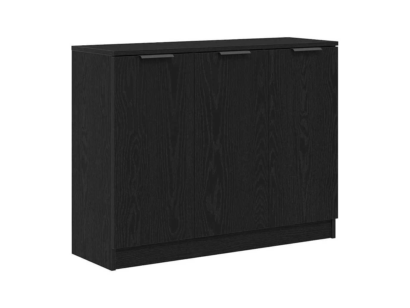 Buffet | Bahut | Meuble de rangement Noir Chêne 90,5x30x70 cm Bois d'ingénierie