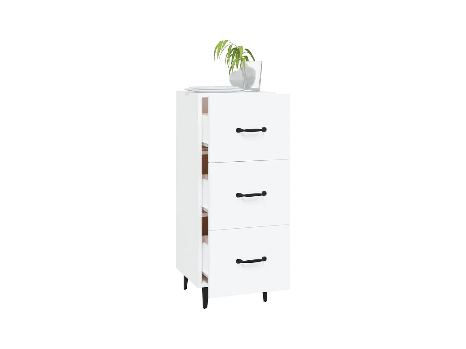 Buffet | Bahut | Meuble de rangement blanc 34,5x34x90 cm bois d'ingénierie
