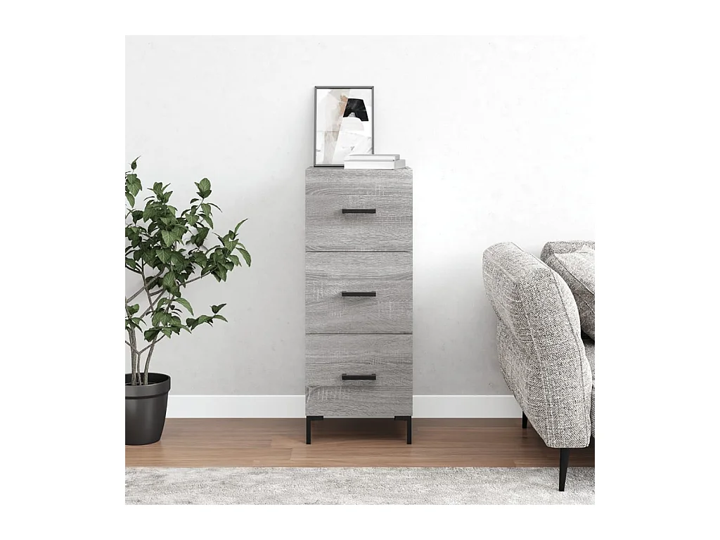 Buffet | Bahut | Meuble de rangement Sonoma gris 34,5x34x90 cm Bois d'ingénierie