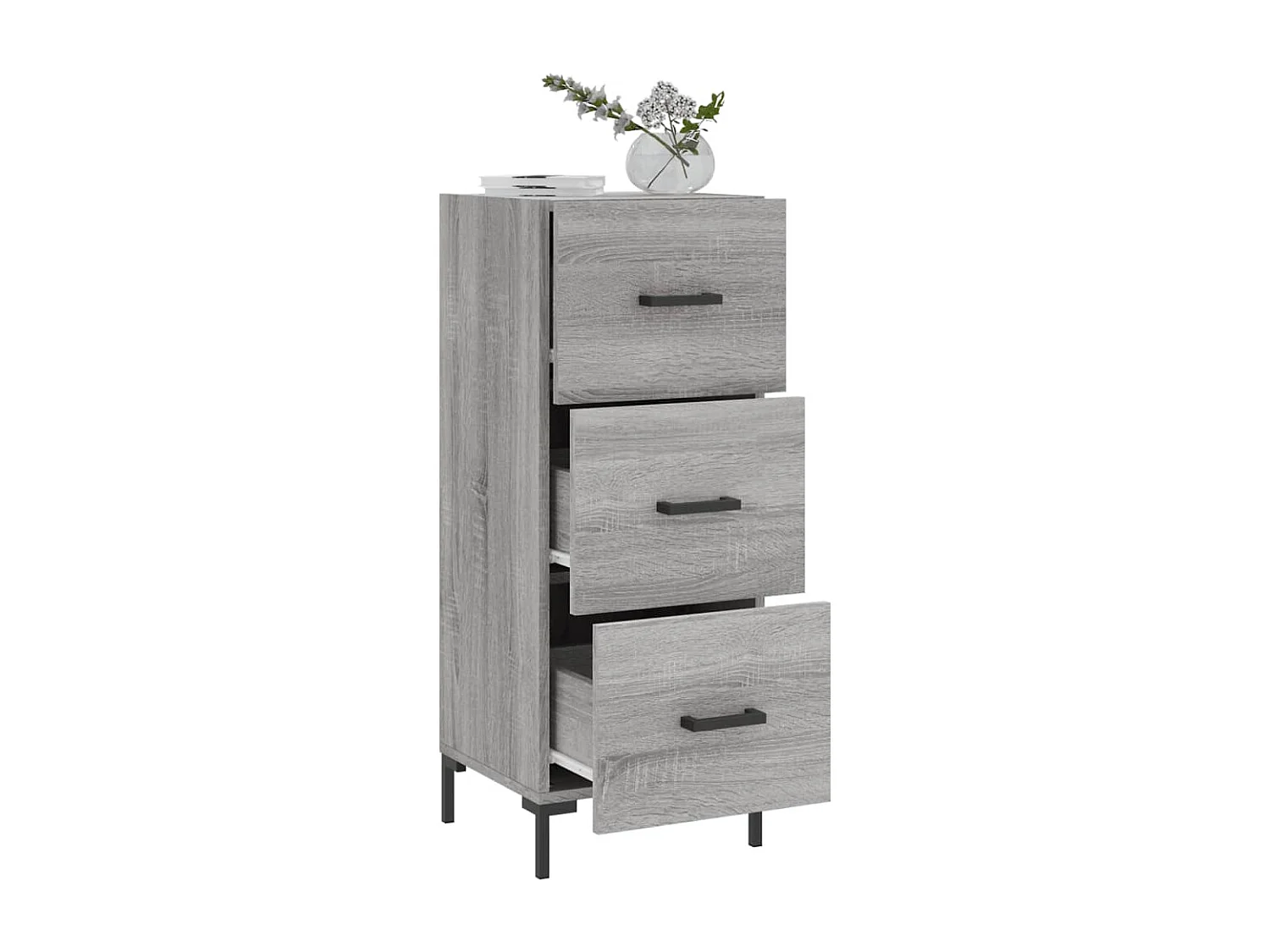 Buffet | Bahut | Meuble de rangement Sonoma gris 34,5x34x90 cm Bois d'ingénierie