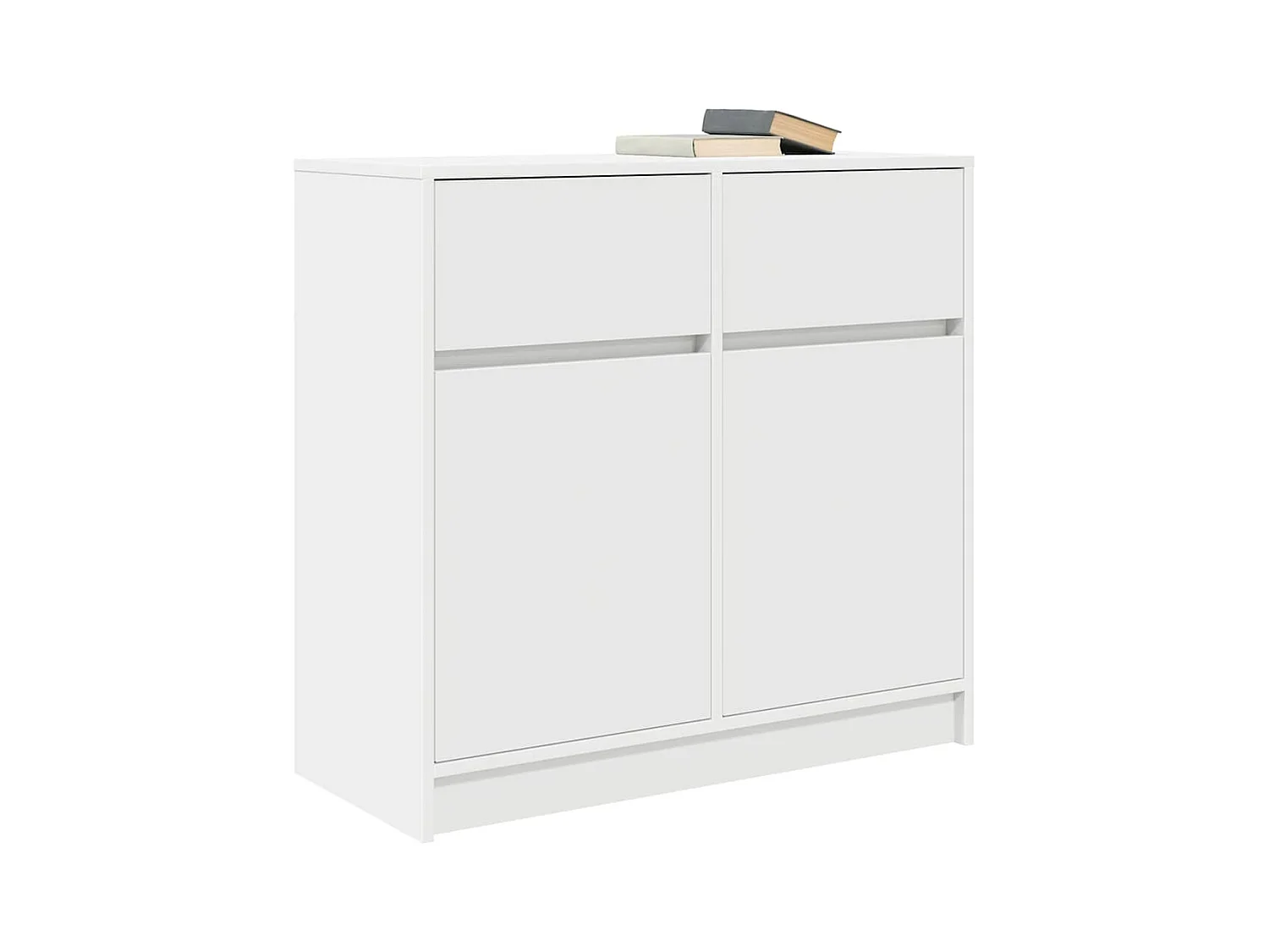 Buffet | Commode à tiroir | Meuble de rangement avec tiroir blanc 80x34x76 cm bois d'ingénierie