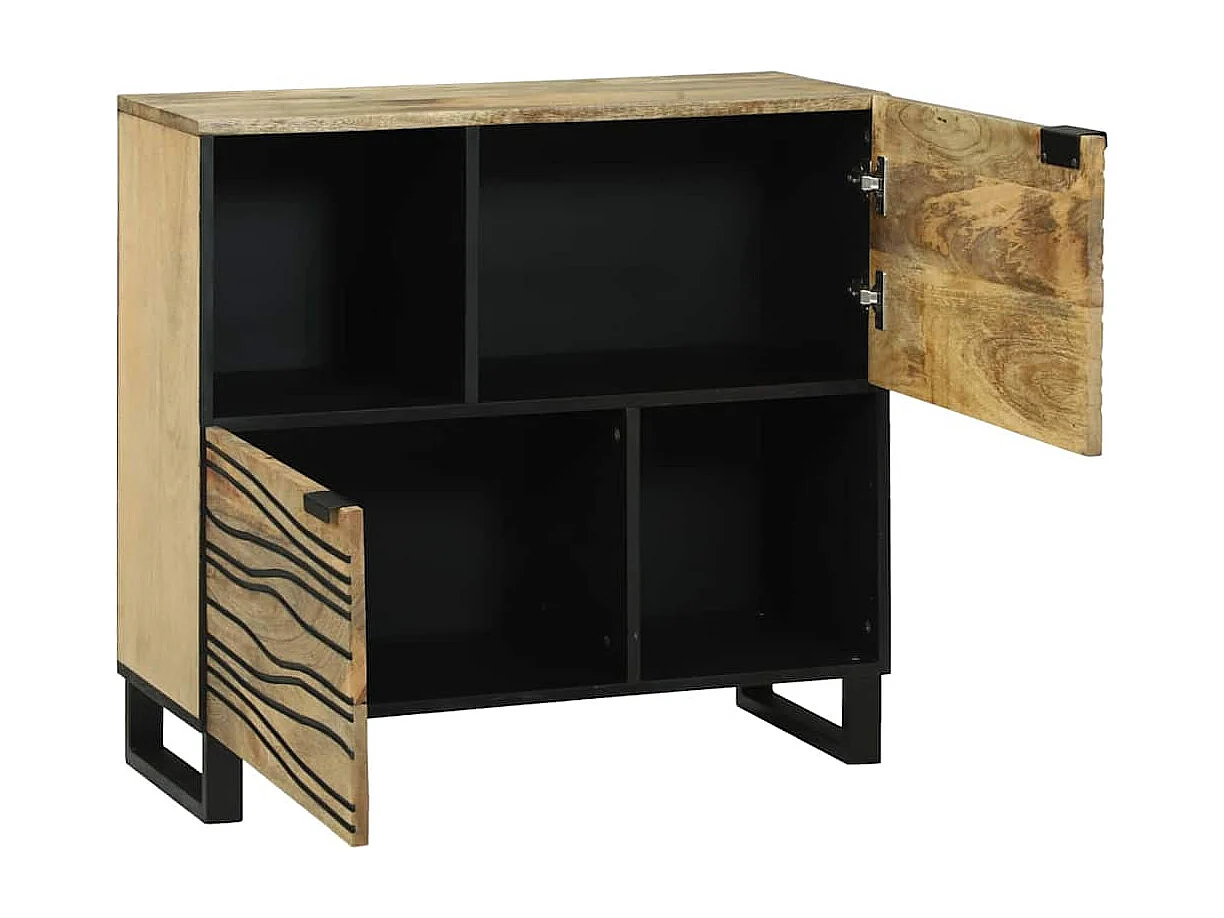Buffet | Bahut | Meuble de rangement – 80x33,5x75 cm, fait en bois de manguier massif