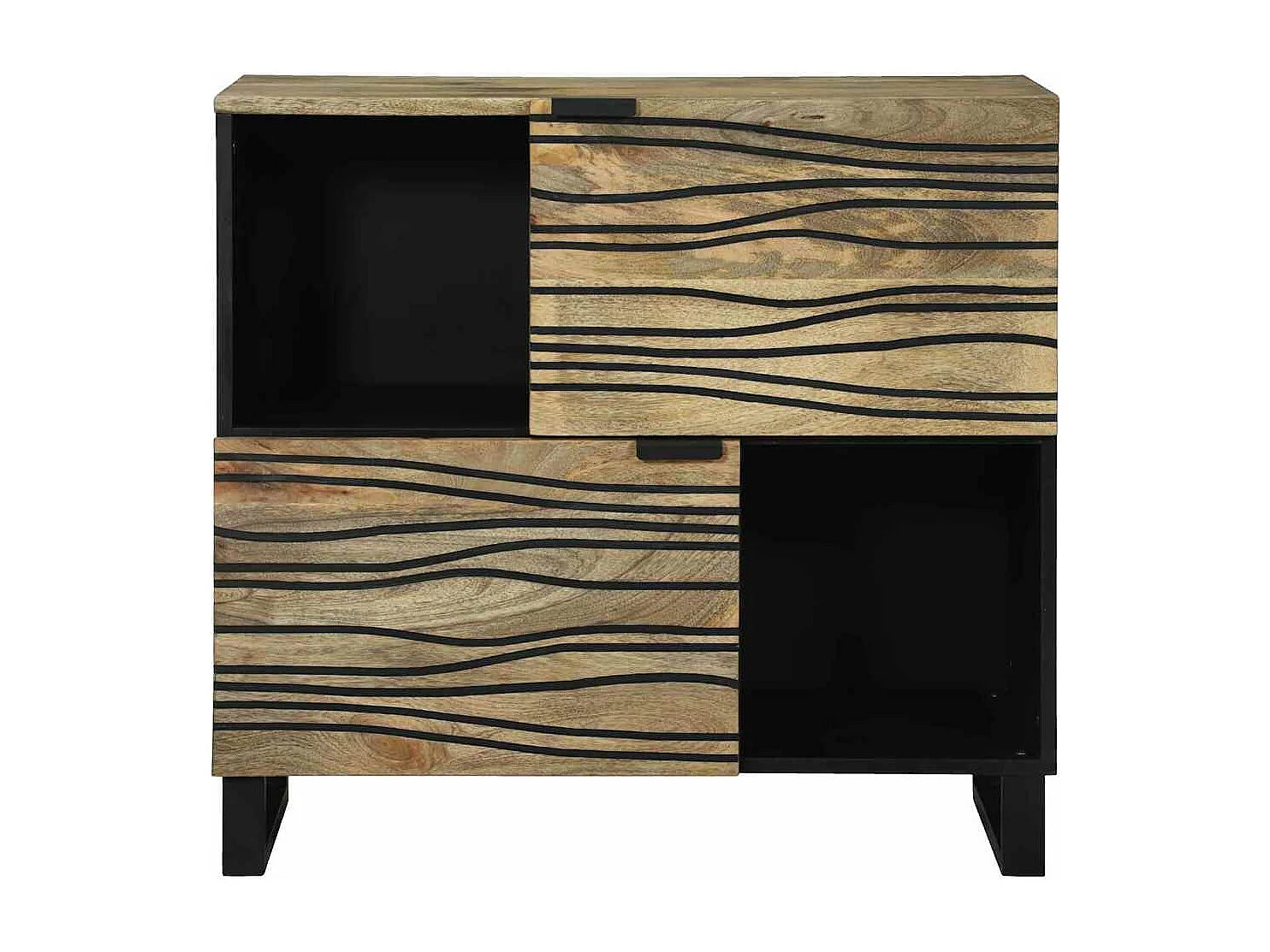 Buffet | Bahut | Meuble de rangement – 80x33,5x75 cm, fait en bois de manguier massif