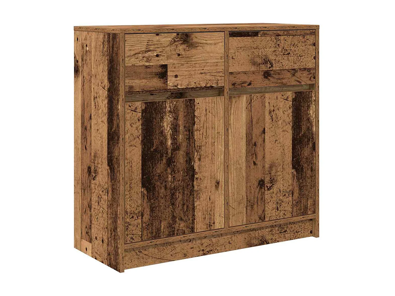 Buffet | Commode à tiroir | Meuble de rangement avec tiroir vieux bois 80x34x76 cm bois d'ingénierie