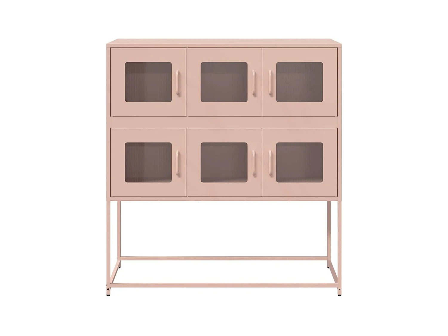 Credenza | Buffet | Armadio Rosa 100,5x39x107 cm in Acciaio Laminato a Freddo