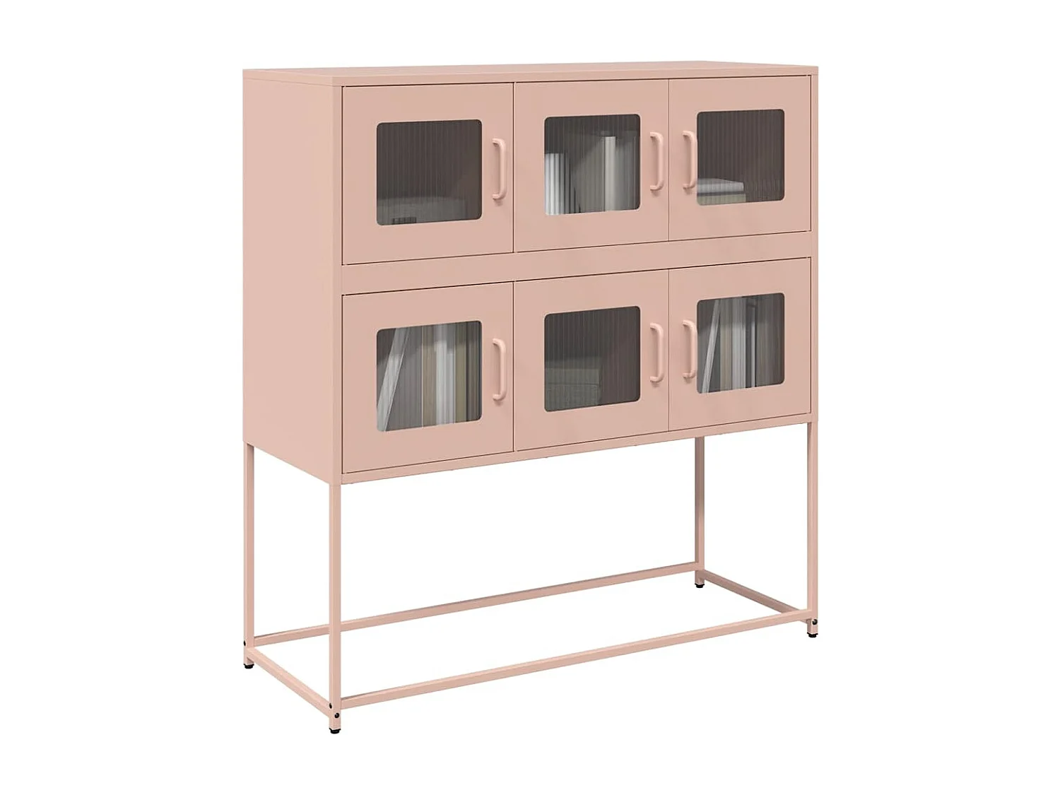 Buffet | Bahut | Meuble de rangement rose 100,5x39x107 cm acier laminé à froid