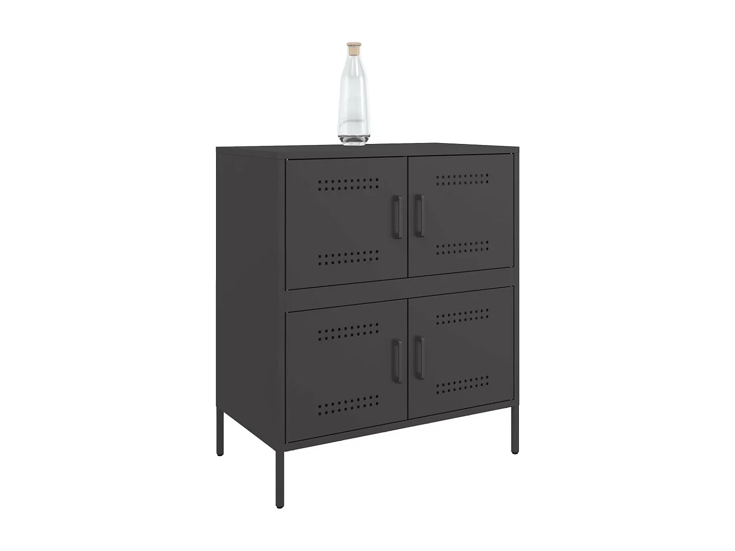 Credenza | Buffet | Armadio Nera 68x39x79 cm in Acciaio