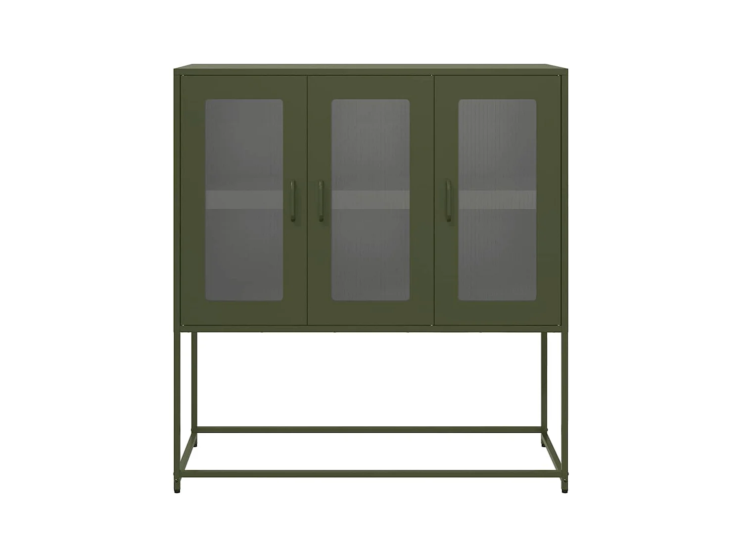 Buffet | Bahut | Meuble de rangement vert olive 100,5x39x107 cm acier laminé à froid