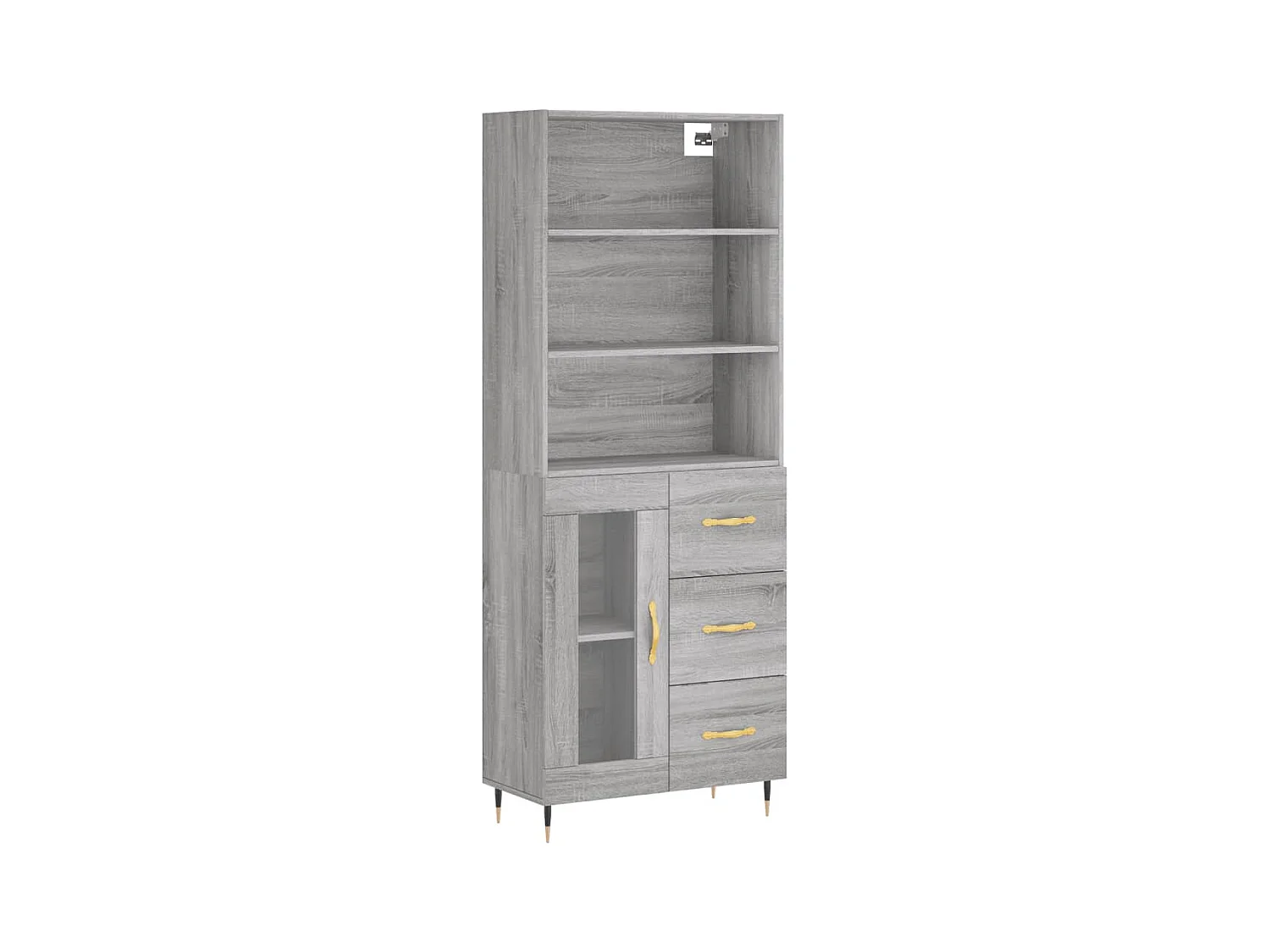 Credenza | Buffet | Armadio Grigio Sonoma 69,5x34x180 cm in Legno Multistrato
