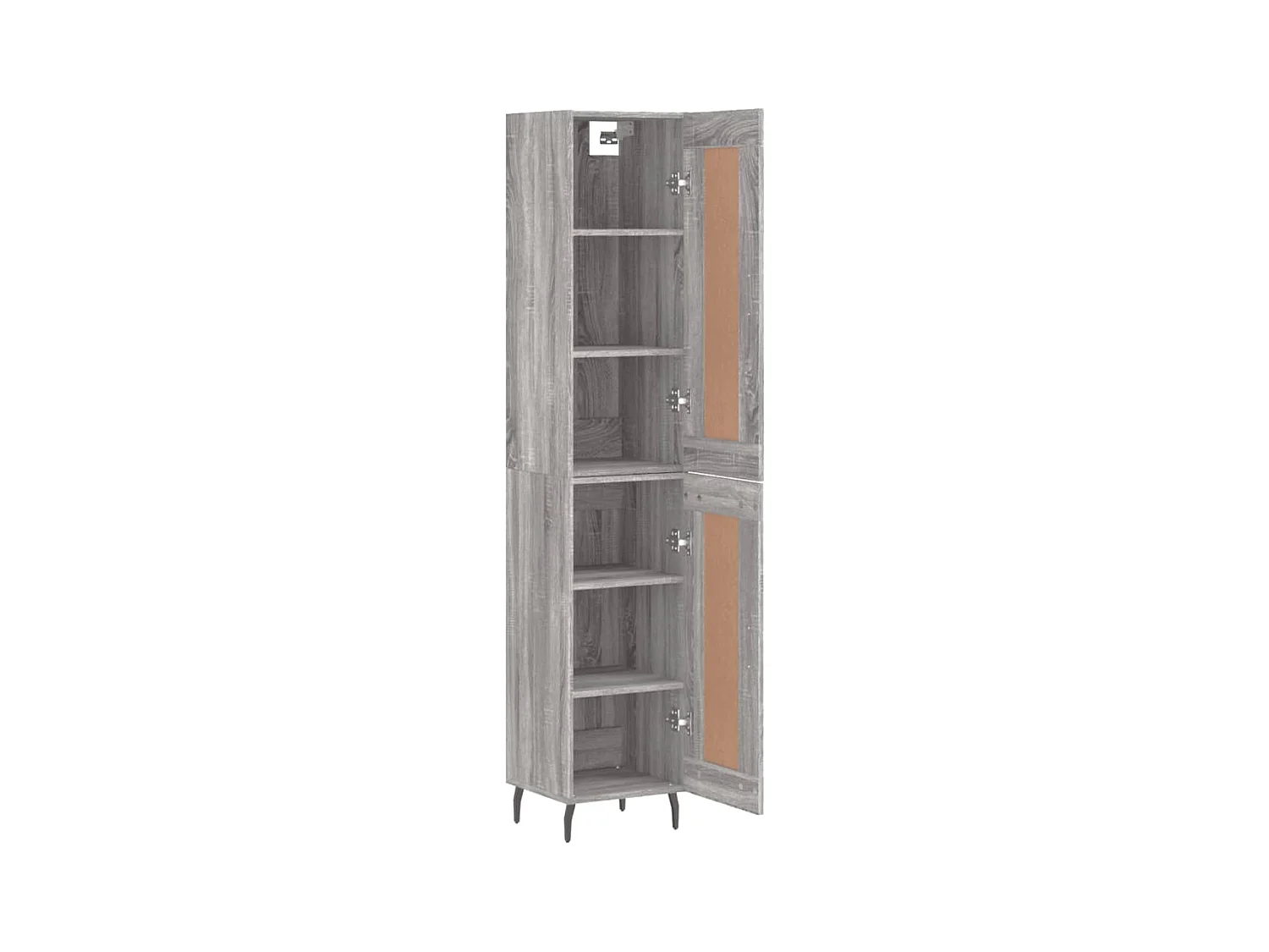 Buffet | Bahut | Meuble de rangement haut Sonoma gris 34,5x34x180 cm Bois d'ingénierie