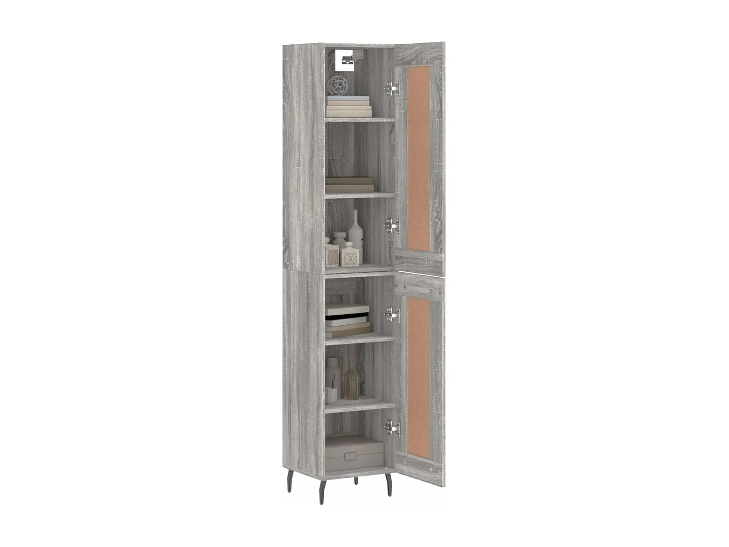 Buffet | Bahut | Meuble de rangement haut Sonoma gris 34,5x34x180 cm Bois d'ingénierie