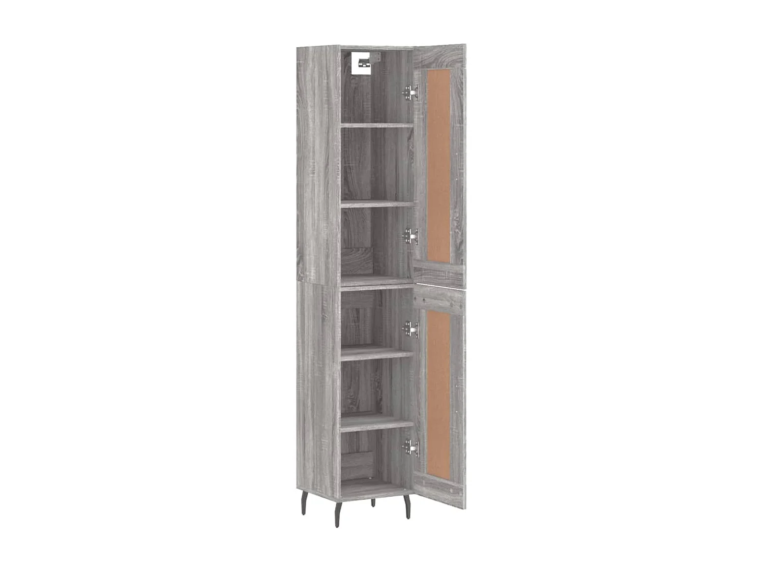 Buffet | Bahut | Meuble de rangement haut Sonoma gris 34,5x34x180 cm Bois d'ingénierie