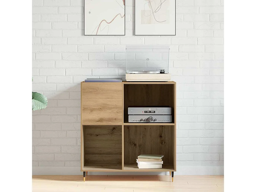 Buffet | Bahut | Meuble de rangement en bois vieilli 84,5x38x89 cm en bois d'ingénierie