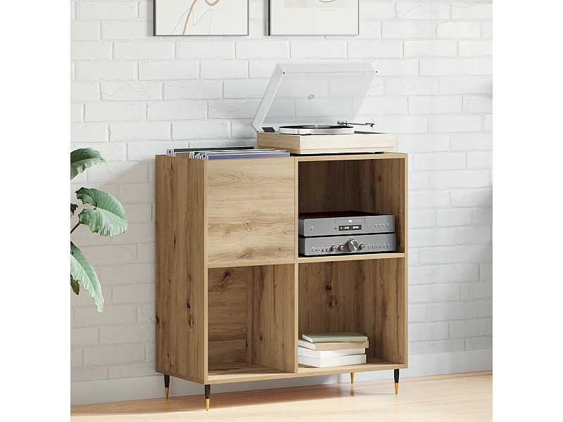 Buffet | Bahut | Meuble de rangement en bois vieilli 84,5x38x89 cm en bois d'ingénierie