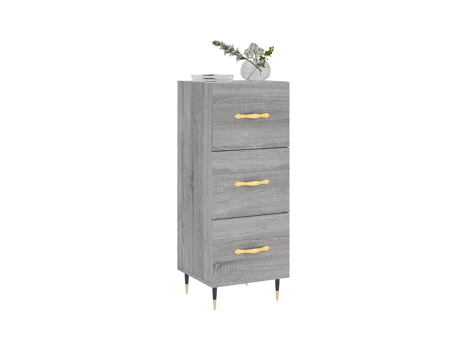 Buffet | Bahut | Meuble de rangement Sonoma gris 34,5x34x90 cm Bois d'ingénierie