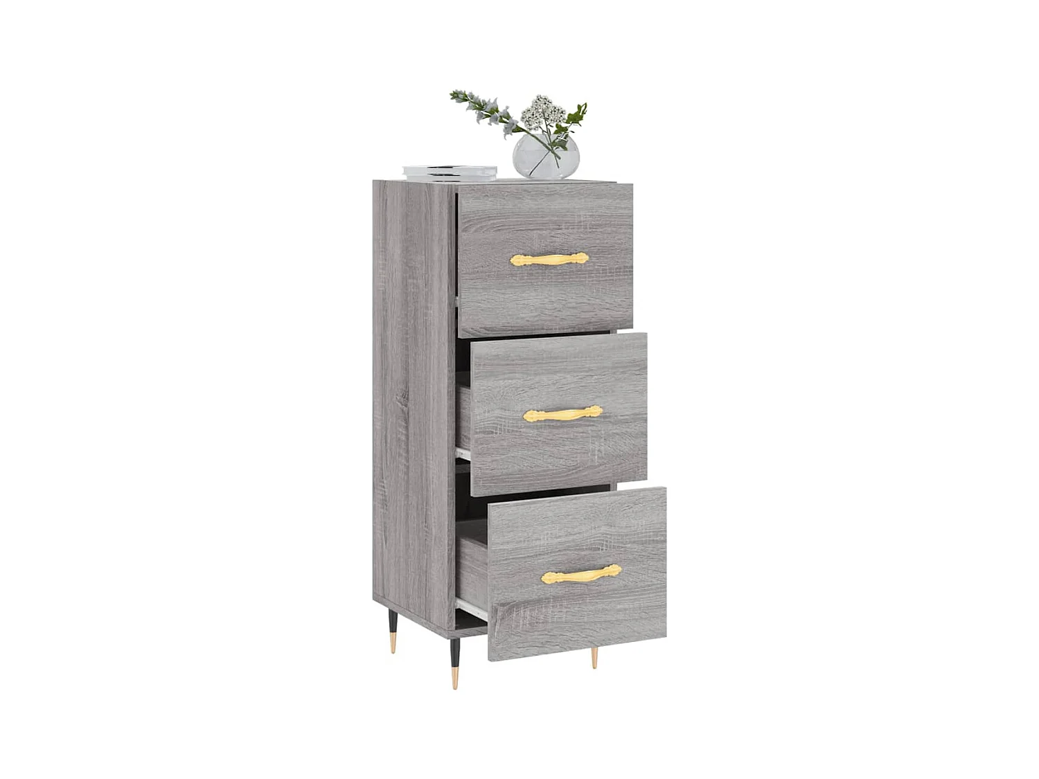Buffet | Bahut | Meuble de rangement Sonoma gris 34,5x34x90 cm Bois d'ingénierie