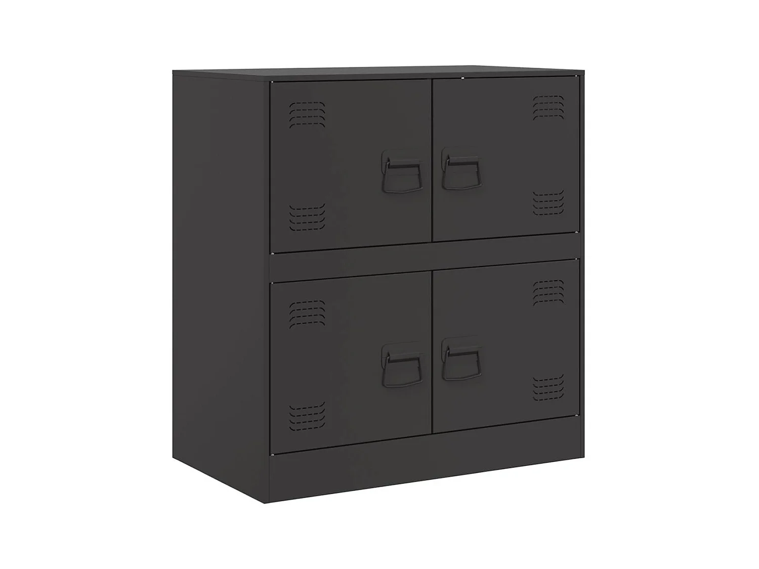 Buffet | Bahut | Meuble de rangement noir 67x39x73 cm acier