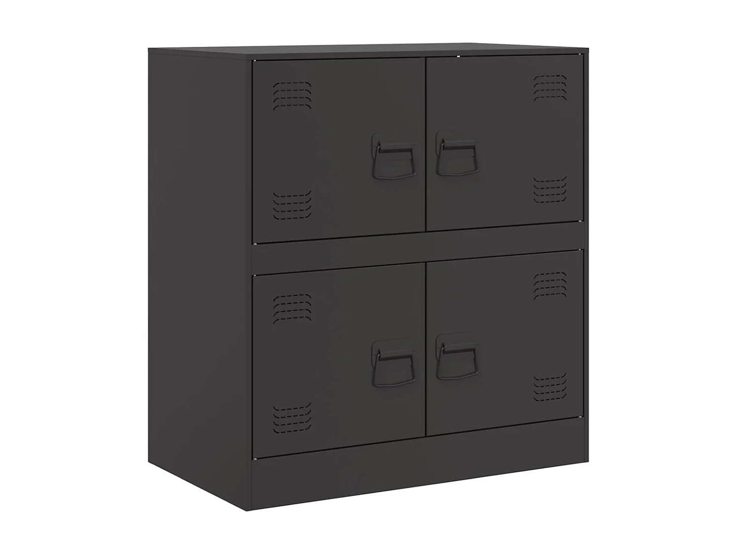 Buffet | Bahut | Meuble de rangement noir 67x39x73 cm acier
