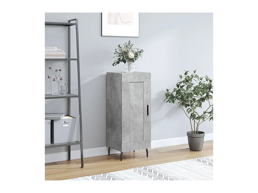 Buffet | Bahut | Meuble de rangement Gris béton 34,5x34x90 cm Bois d'ingénierie