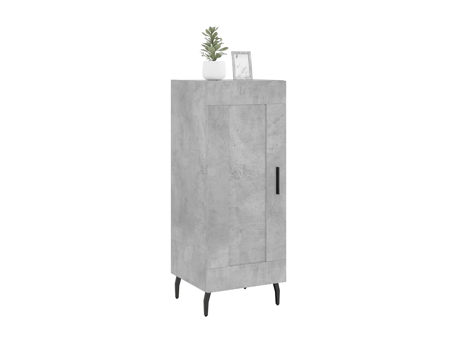 Buffet | Bahut | Meuble de rangement Gris béton 34,5x34x90 cm Bois d'ingénierie
