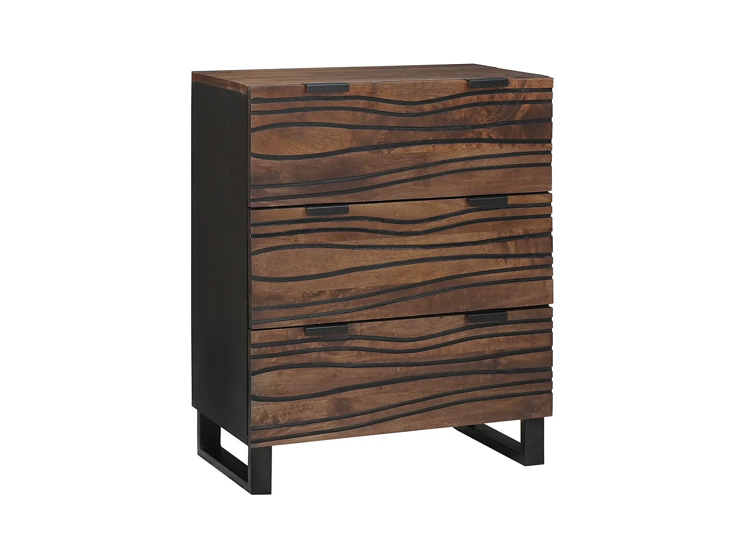 Buffet | Commode à tiroir | Meuble de rangement - 60x33.5x75 cm, en bois de mangue massif