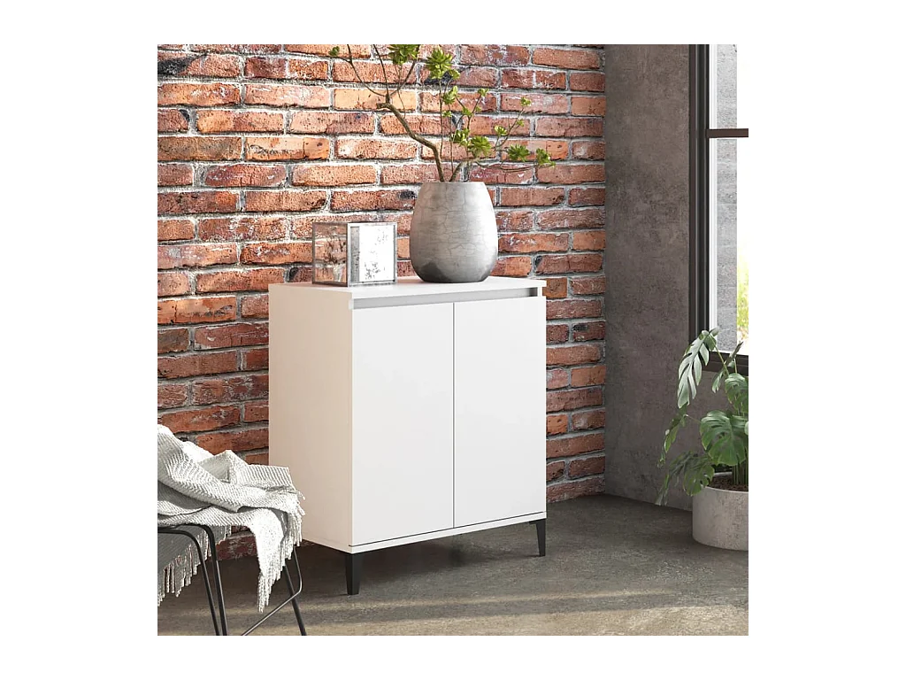 Buffet | Bahut | Meuble de rangement blanc 60x35x70 cm bois d'ingénierie