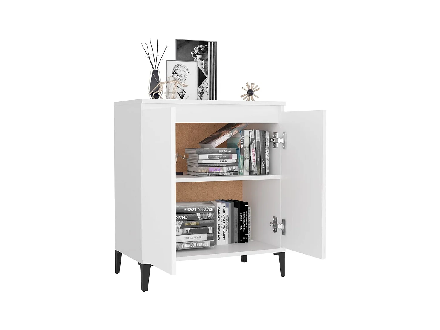 Buffet | Bahut | Meuble de rangement blanc 60x35x70 cm bois d'ingénierie