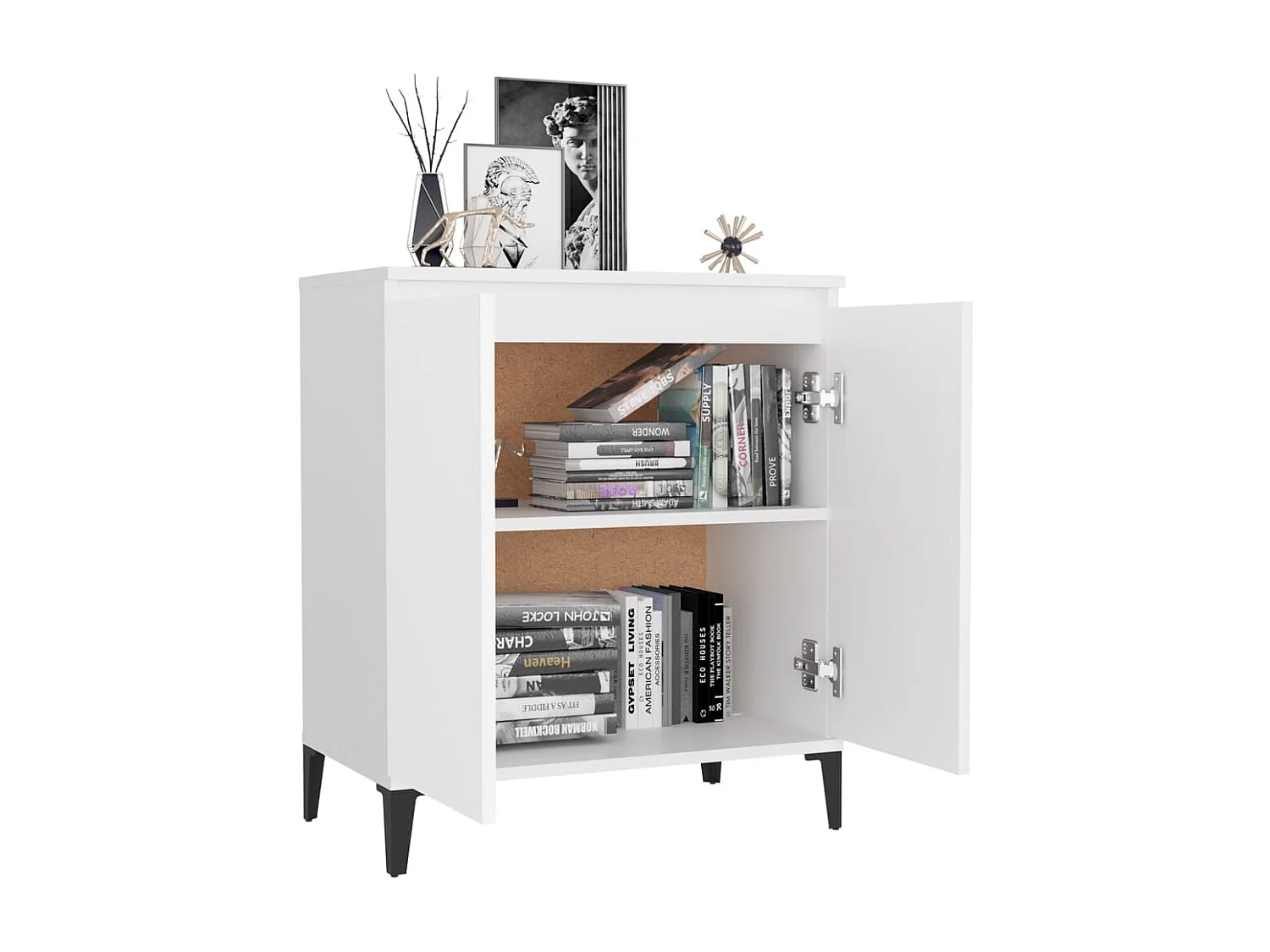 Buffet | Bahut | Meuble de rangement blanc 60x35x70 cm bois d'ingénierie