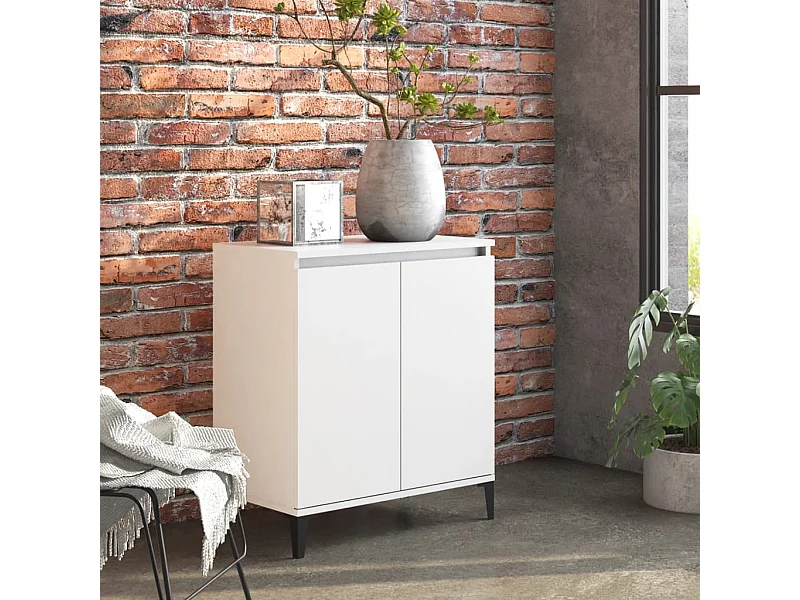 Buffet | Bahut | Meuble de rangement blanc 60x35x70 cm bois d'ingénierie