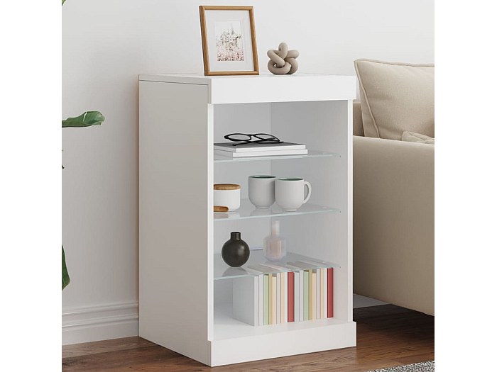 VidaXL Credenza con Luci LED Nera 80x35x75 cm | Leroy Merlin