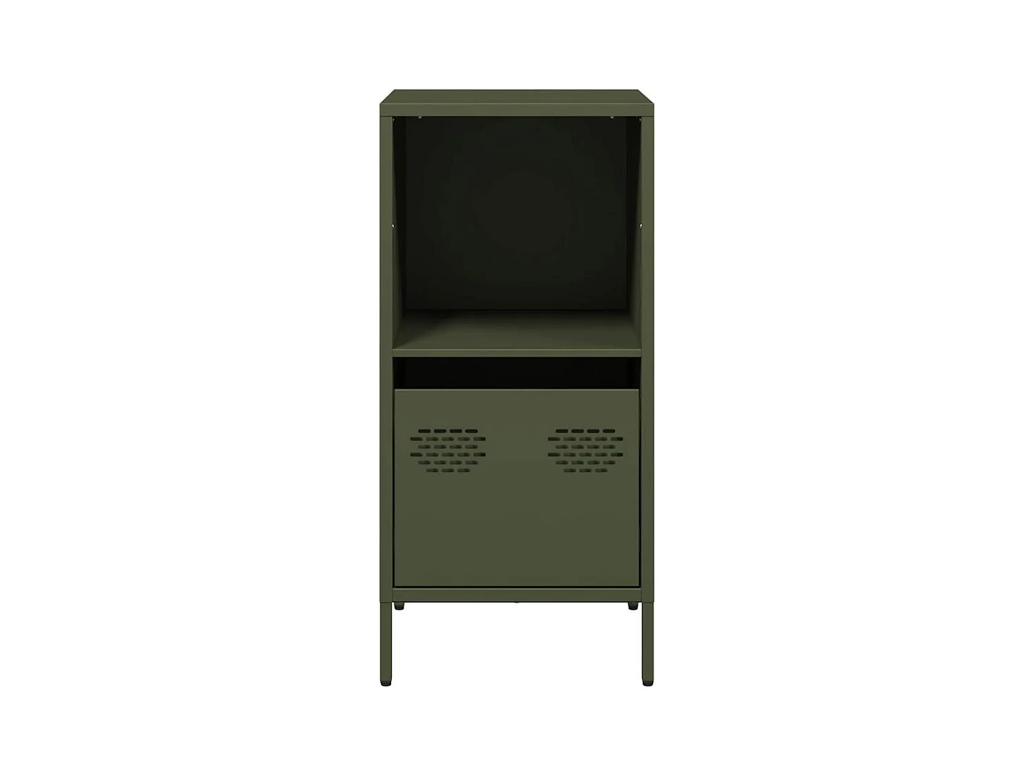 Buffet | Commode à tiroir | Meuble de rangement vert olive 35x39x73,5 cm acier laminé à froid