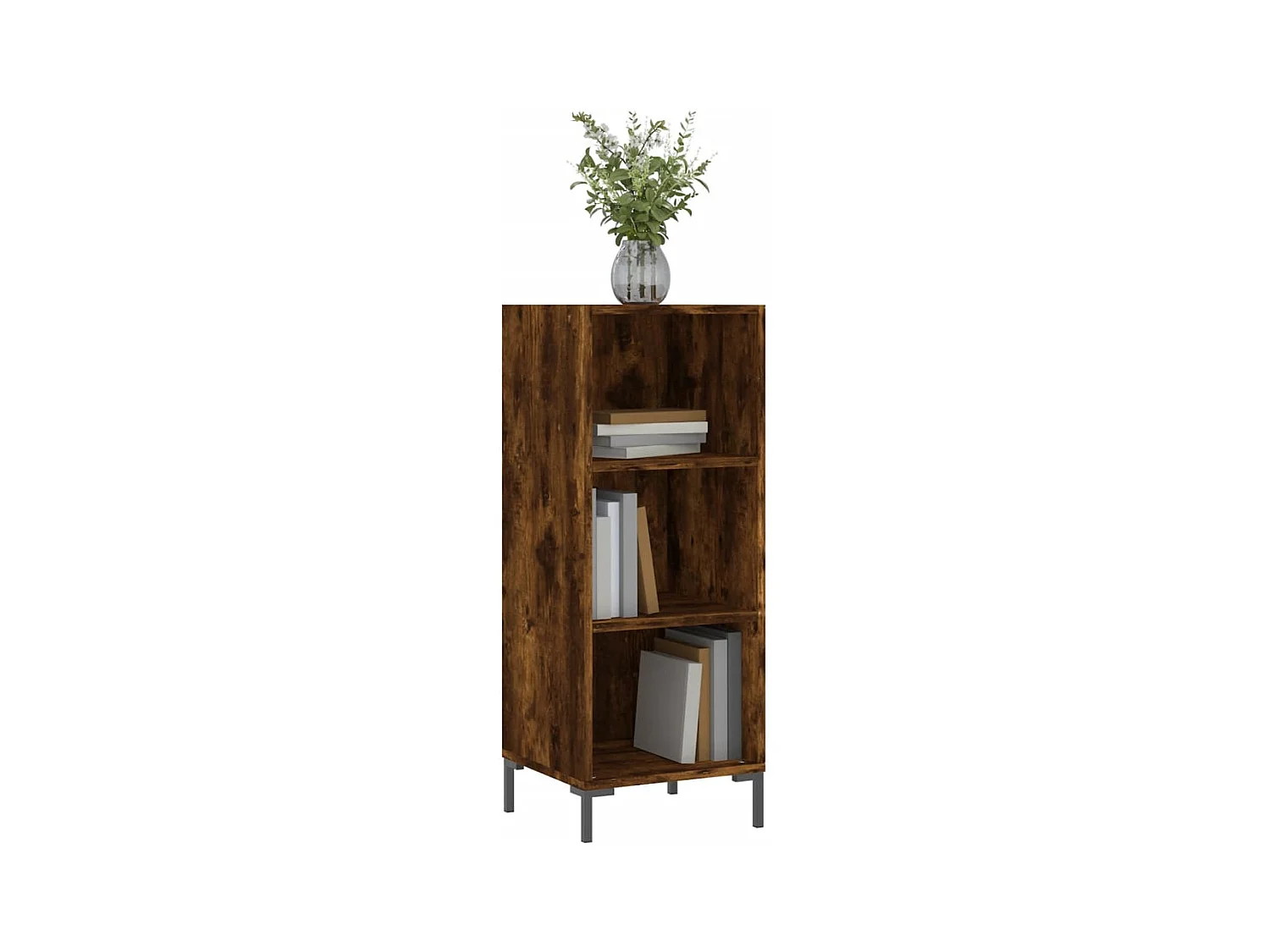 Buffet | Bahut | Meuble de rangement chêne fumé 34,5x32,5x90 cm bois d'ingénierie