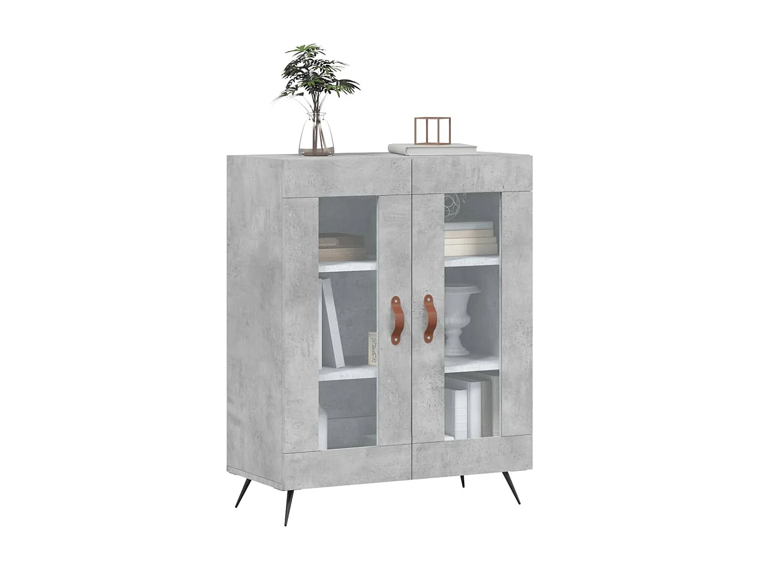 Buffet | Bahut | Meuble de rangement gris béton 69,5x34x90 cm bois d'ingénierie