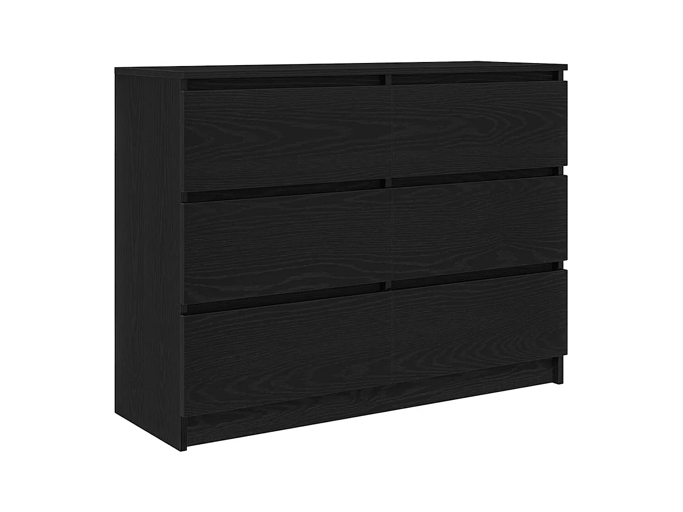 Buffet | Bahut | Meuble de rangement chêne noir 100x35x76 cm bois d'ingénierie