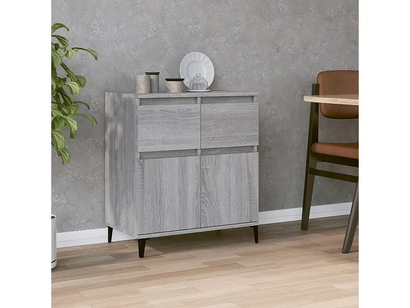Credenza | Buffet | Armadio Grigio Sonoma 60x35x70 cm in Legno Multistrato