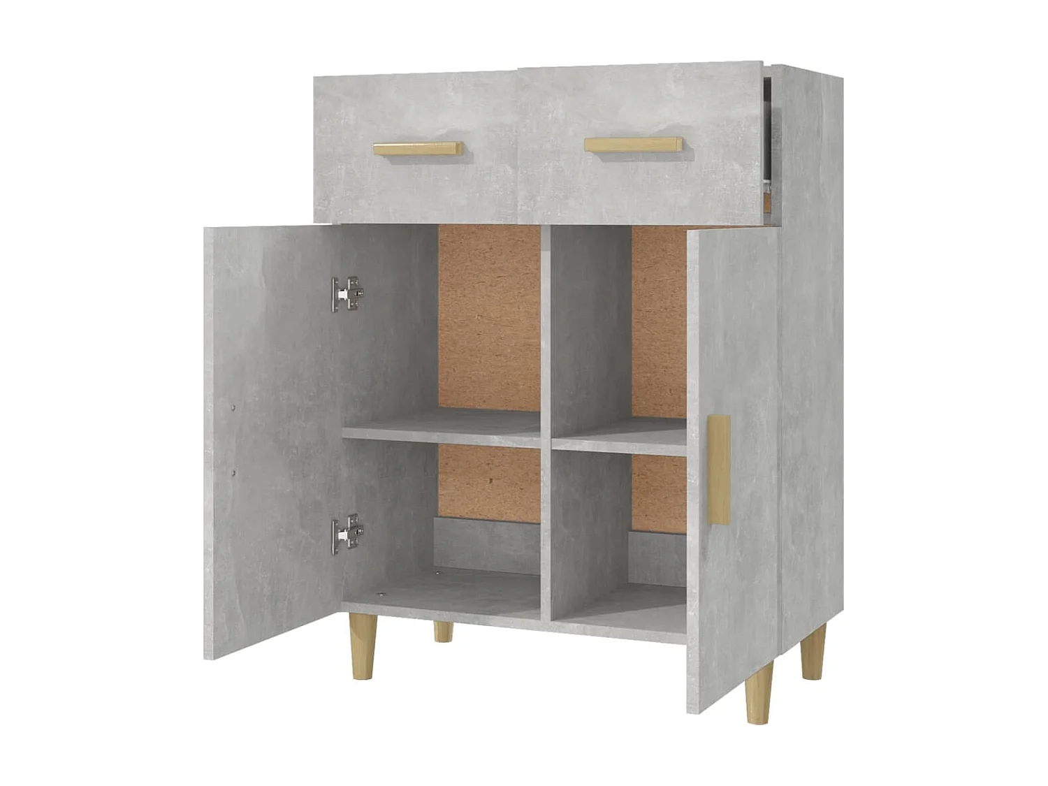 Buffet | Bahut | Meuble de rangement gris béton 69,5x34x89 cm bois d'ingénierie