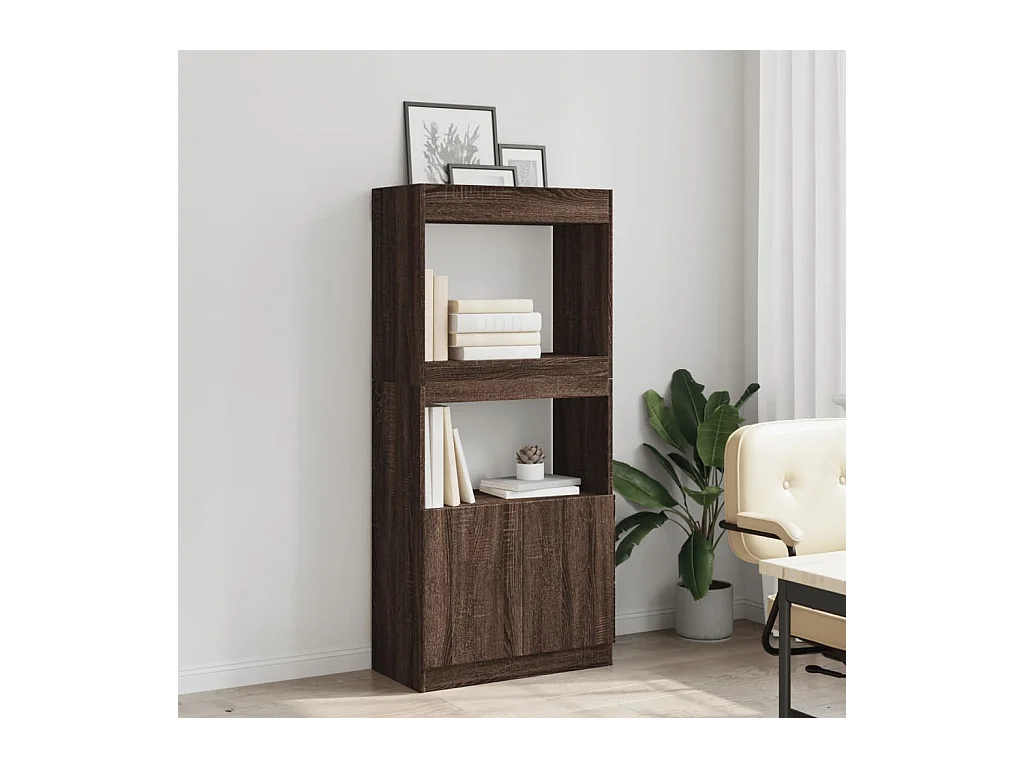 Credenza | Buffet | Armadio Rovere Marrone 63x33x140 cm in Truciolato