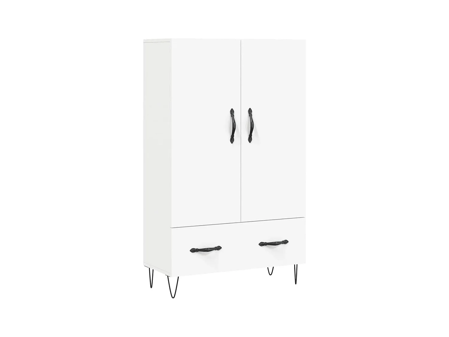 Credenza | Buffet | Armadio Bianca 69,5x31x115 cm in Legno Multistrato