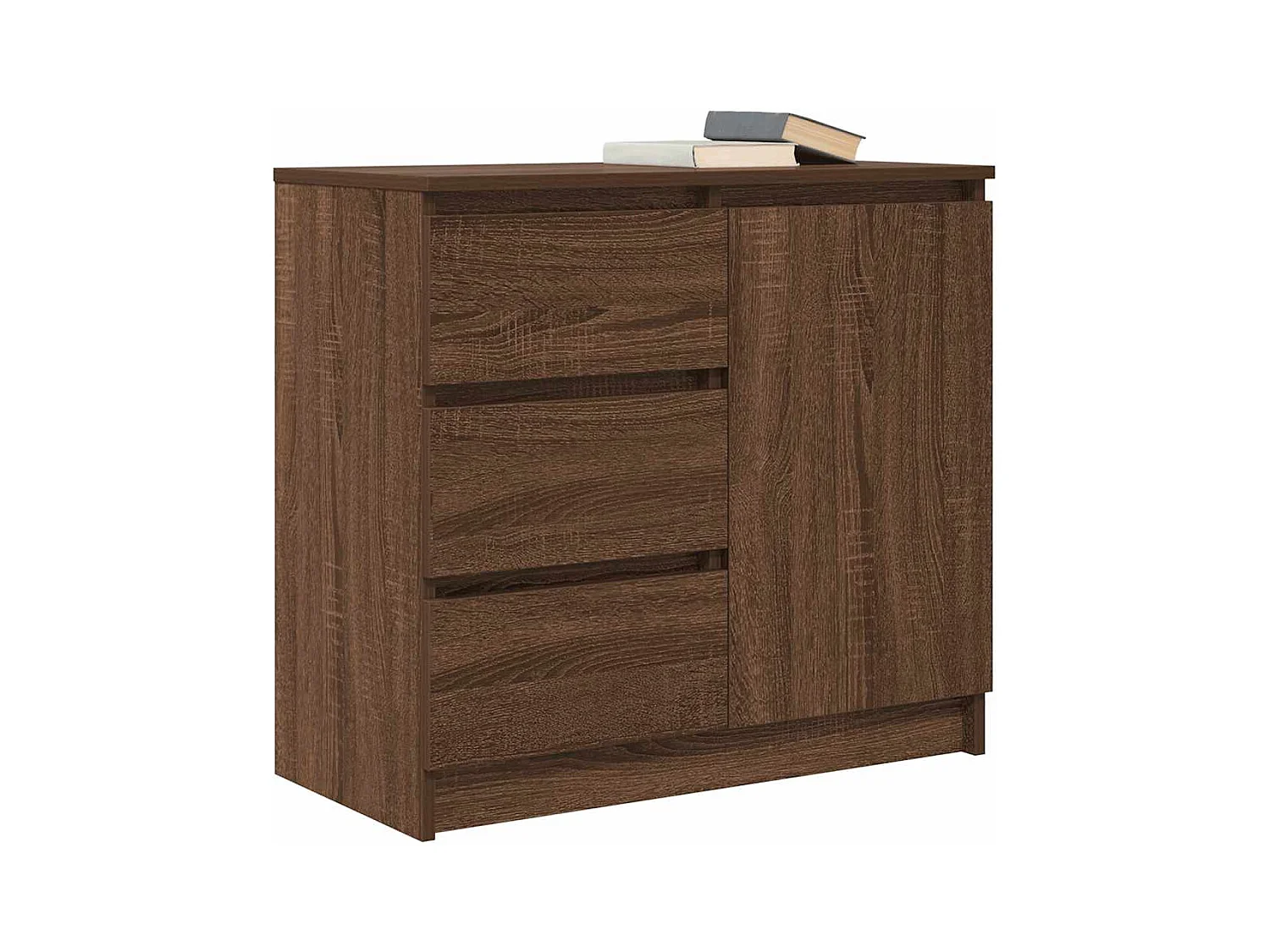 Credenza | Buffet | Armadio con Cassetto Rovere Marrone 71x35x65 cm in Truciolato
