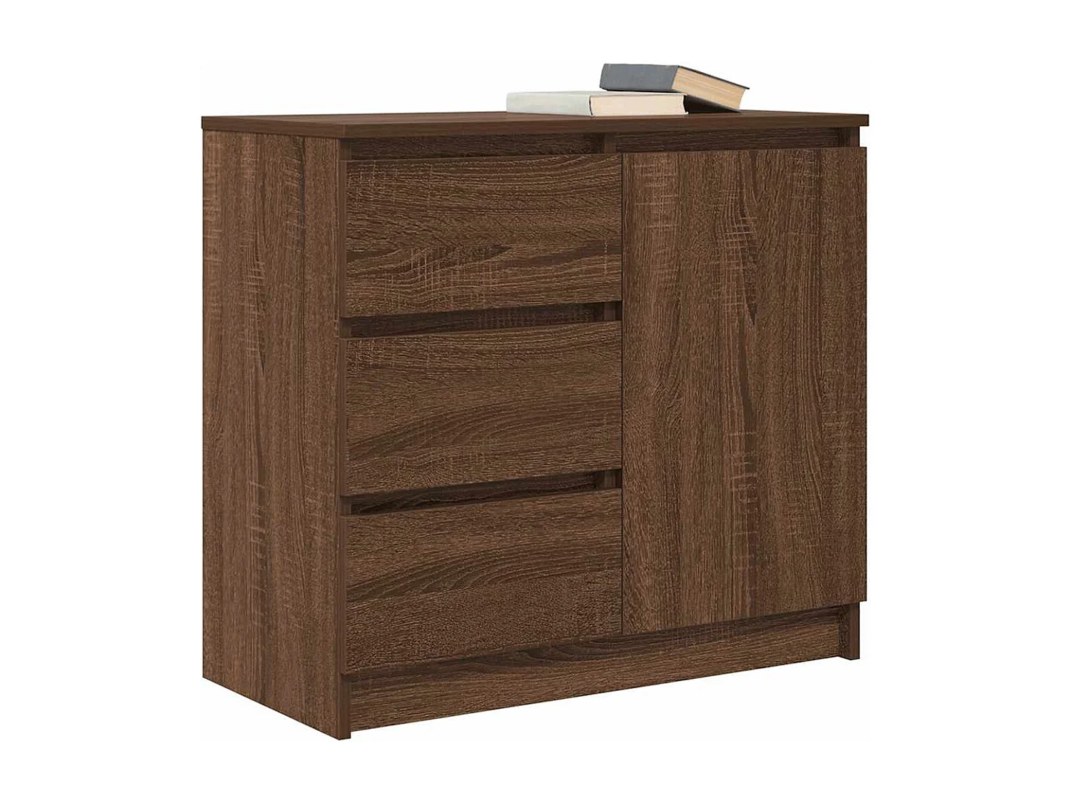 Buffet | Commode à tiroir | Meuble de rangement avec tiroir chêne brun 71x35x65 cm bois d'ingénierie