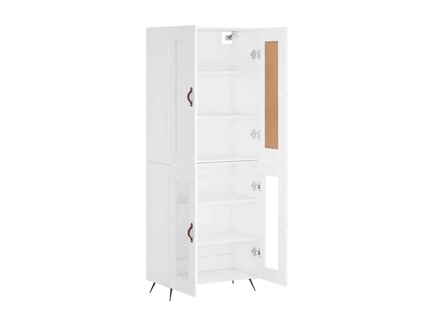 Credenza | Buffet | Armadio Bianca 69,5x34x180 cm in Legno Multistrato