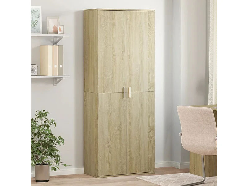 Buffet | Bahut | Meuble de rangement haut chêne sonoma 70x35x180 cm bois d'ingénierie