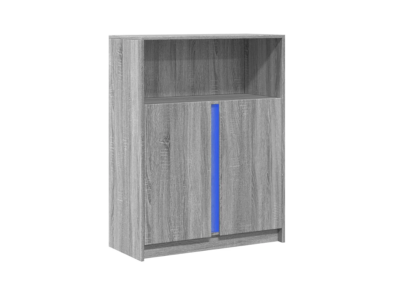 Credenza | Buffet | Armadio con LED Grigio Sonoma 77x34x100cm in Legno Multistrato