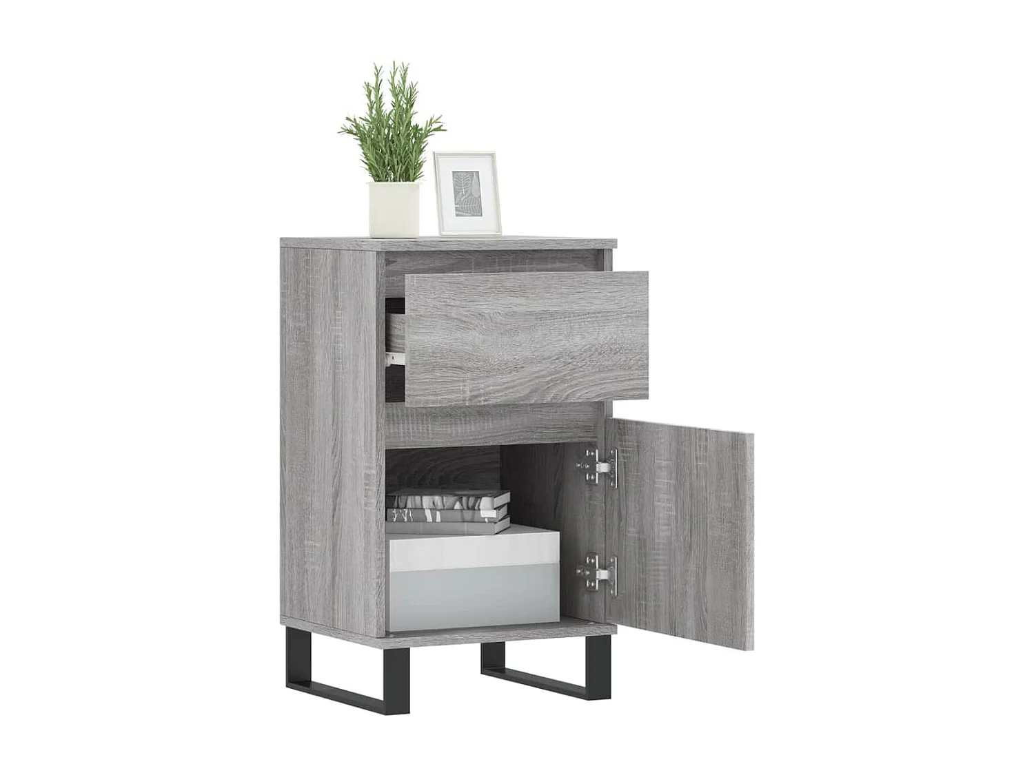 Buffets | Bahuts | Meuble de rangement 2 pcs sonoma gris 40x35x70 cm bois d'ingénierie