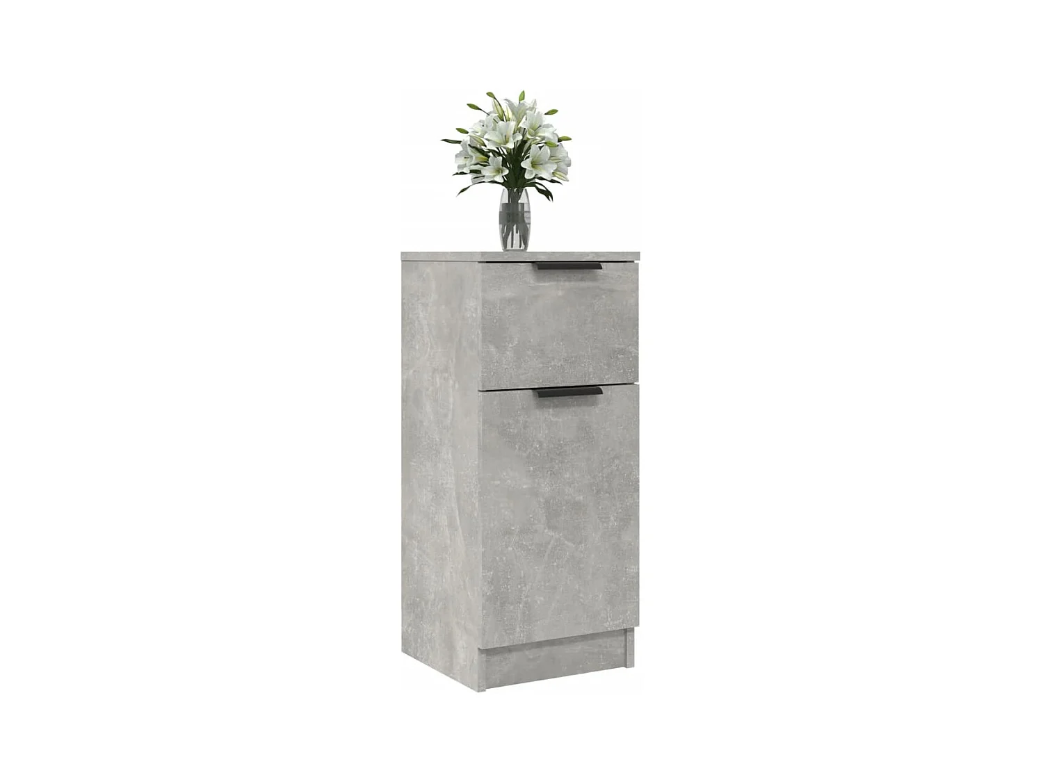 Buffet | Commode à tiroir | Meuble de rangements | Bahuts | Meuble de rangement 2 pcs Gris béton 30x30x70 cm Bois d'ingénierie
