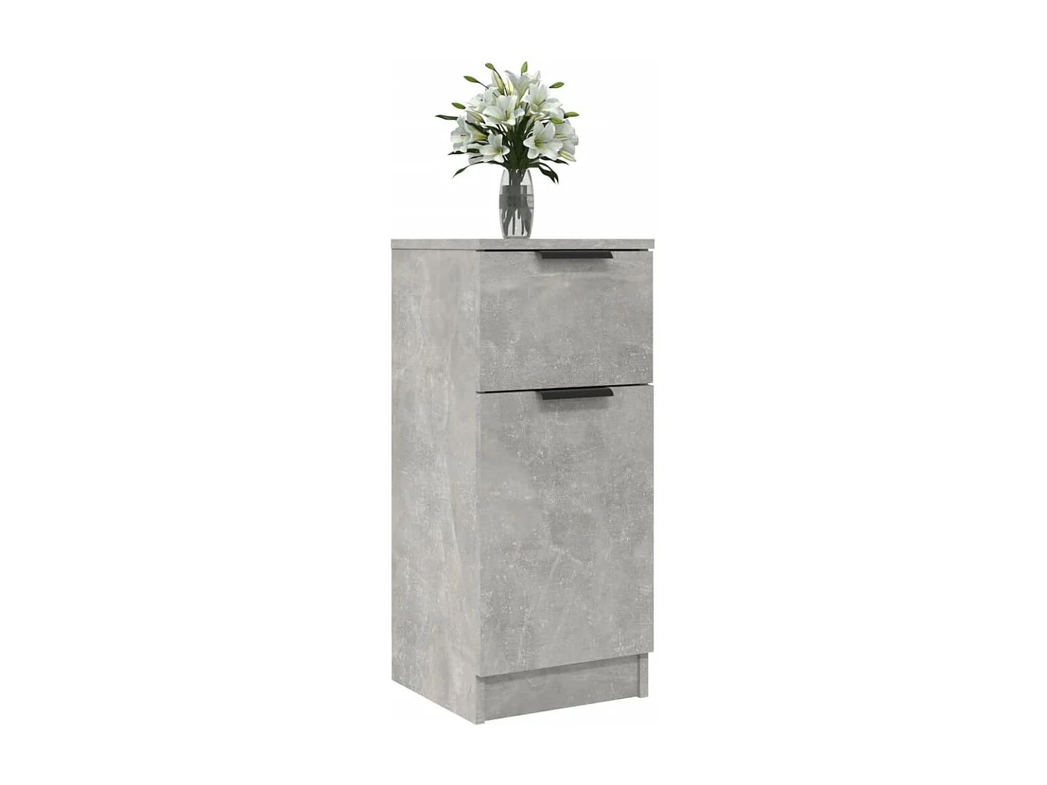 Buffet | Commode à tiroir | Meuble de rangements | Bahuts | Meuble de rangement 2 pcs Gris béton 30x30x70 cm Bois d'ingénierie