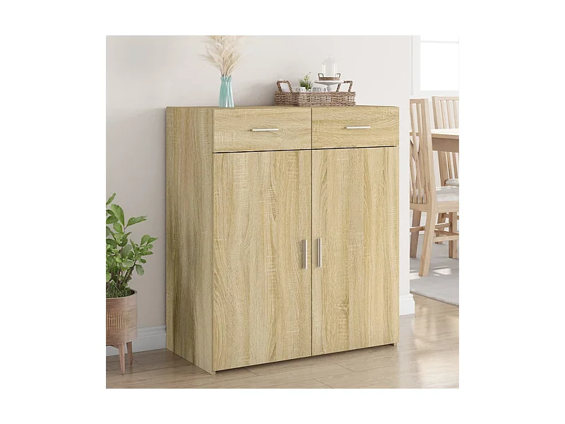 Buffet | Bahut | Meuble de rangement chêne sonoma 80x42,5x93 cm bois d'ingénierie