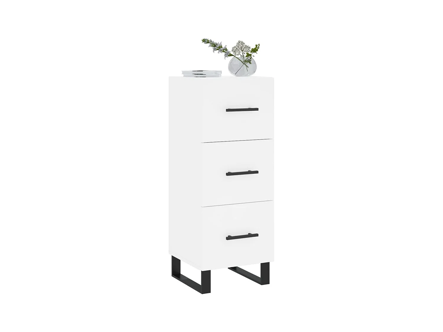 Buffet | Bahut | Meuble de rangement blanc 34,5x34x90 cm bois d'ingénierie